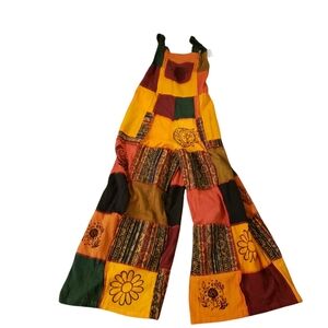 Karma Nepal Crafts Plus Size Overalls Patchwork Music Festival Hippie Boho Moons